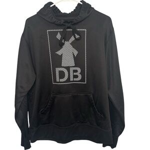 Dutch Bros Black Medium+Large Hoodie Jersey Material Pocket Windmill DB 1992